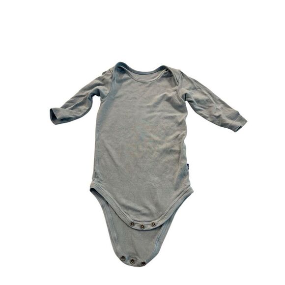 Kickee Pants long sleeve bamboo bodysuit sz 9-12 months blue boys unisex - Picture 1 of 4